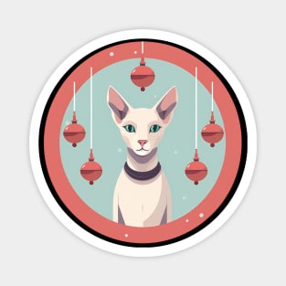 Oriental Shorthair Cat Xmas  Ornament, Love Cats Magnet